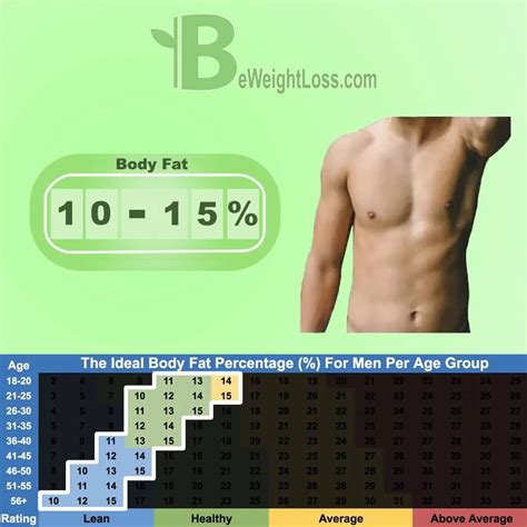 10 To 15 Percent Body Fat For Men