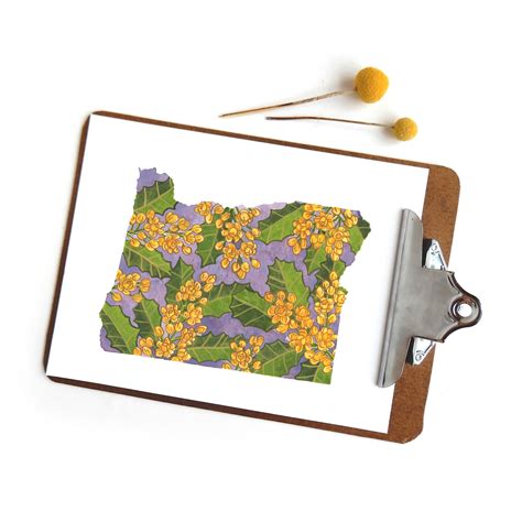 Oregon Grape Flower Print – Sketchy Notions