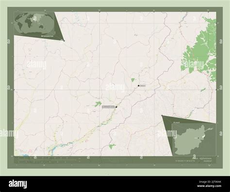 Kunar, province of Afghanistan. Open Street Map. Locations and names of major cities of the ...