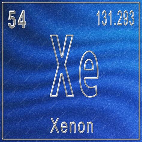Premium Photo | Xenon chemical element, sign with atomic number and ...