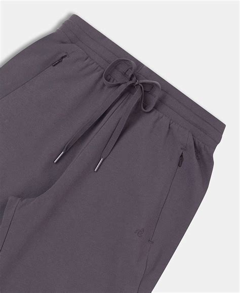 Buy Super Combed Cotton Elastane French Terry Relaxed Fit Joggers With ...