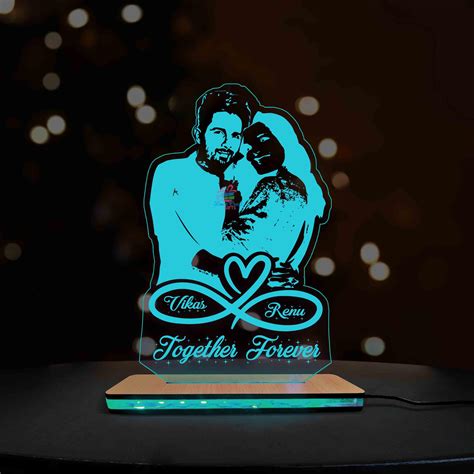 3D Acrylic Multi-Led Table Lamp For True Lovers - love craft gift