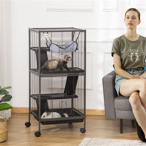 Pawhut Rolling Small Animal Cage for Rabbits, India | Ubuy