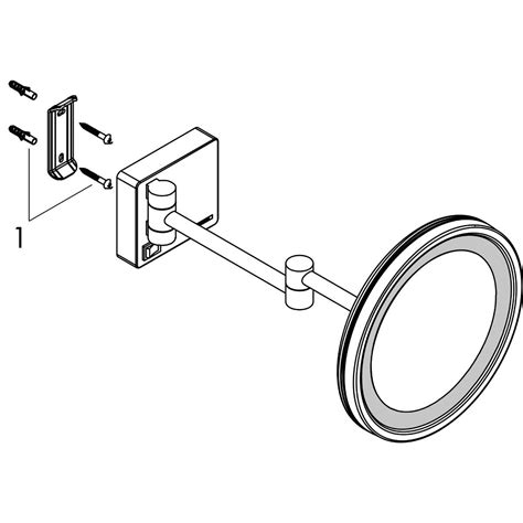 hansgrohe Accessories: AddStoris, Shaving mirror with LED light, Item ...