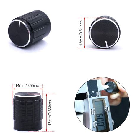 Taiss 10pcs Metal Potentiometer Knobs - 6mm Shaft, India | Ubuy