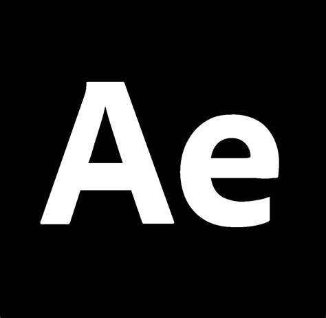 After Effects Black Logo | ae logo for computer screen | Icon for after ...