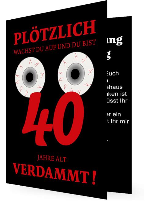 Ausgefallene Einladung Zum 40 Geburtstag