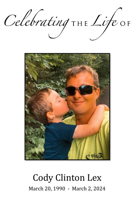 Cody Lex Obituary March 2, 2024 - Schoeneberger Funeral & Cremation Service
