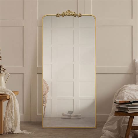 Ravena Gold Leaner Floor Mirror, 76 x 165 cm | Costco UK