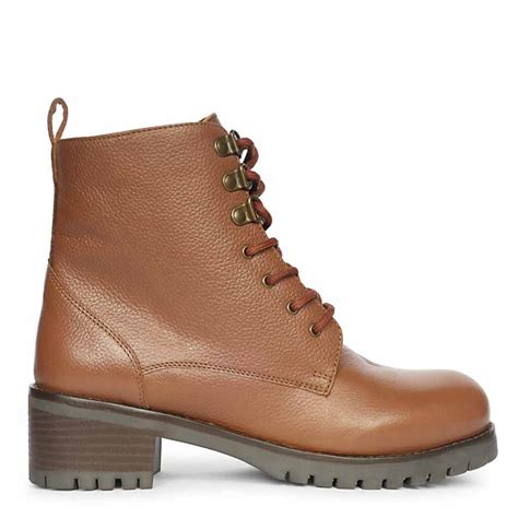 Saint Moira Tan Leather Lace up Ankle Boots – SaintG India