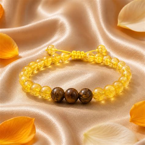Guru Shakti Natural Citrine & Tiger's Eye Bracelet – Om Spiritual Shop