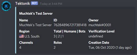 Image result for ServerInfo Command