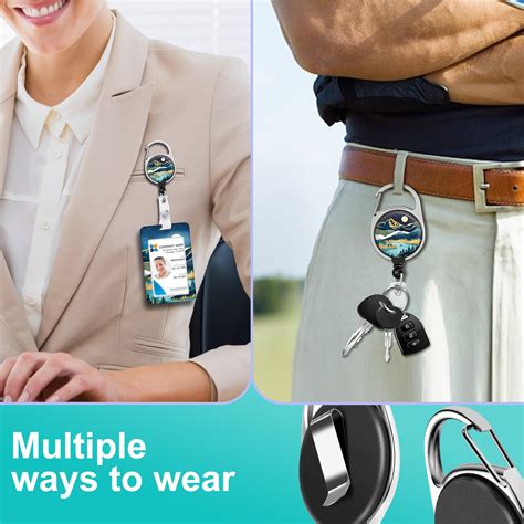 Adjustable Clip Badge Holder Plifal ID Badge Holder With Lanyard And ...