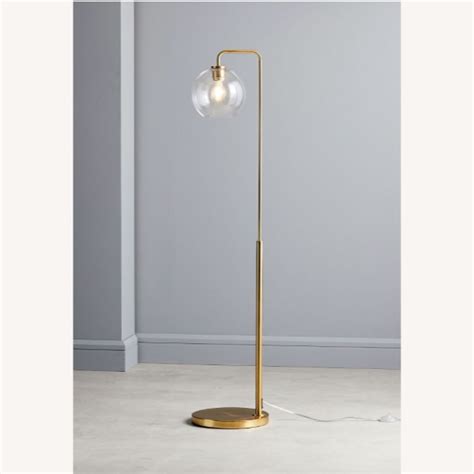 West Elm Sculptural Glass Globe Floor Lamp - AptDeco