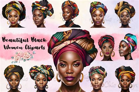 Beautiful Black African Woman Clipart Graphic by Creation By HB ...