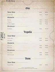 Menu of Forge Breu-Hous, Jubilee Hills, Hyderabad | August, 2025