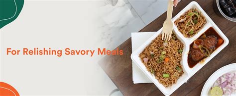 ECO SOUL [50 Pack, 5-Compartment Disposable Meal Tray|Compostable ...