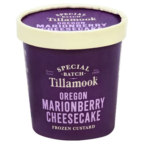 Tillamook Special Batch Oregon Marionberry Cheesecake Frozen Custard ...