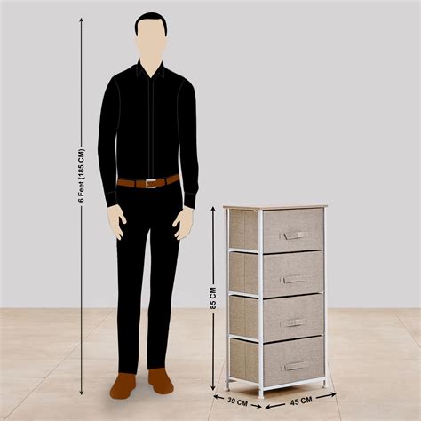 Buy Helios Ethan Metal 4-Tier Multipurpose Cabinet - Beige from Helios ...