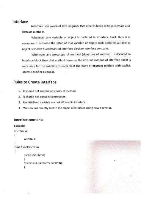 Interface - Computer Science Engineering - Studocu