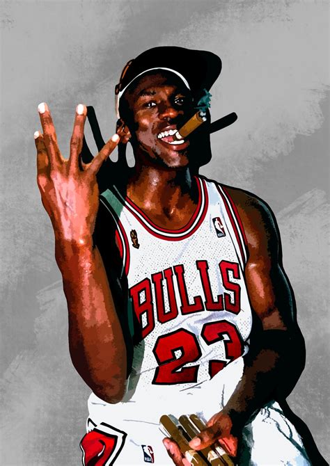 Michael Jordan Poster Basketbal Chicago Bulls Portret | Etsy