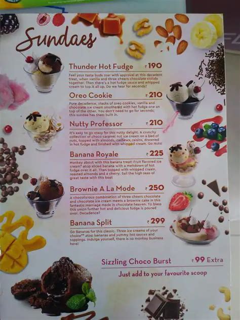 Menu at Baskin Robbins - Ice Cream Desserts, Bengaluru, Esc Food Court
