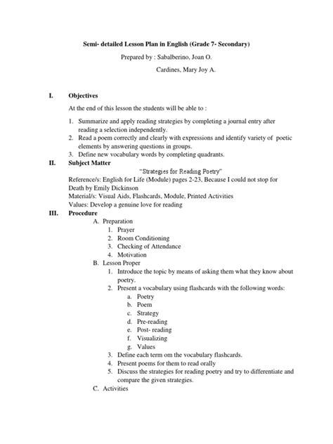 Image result for Poetry Lesson Plans