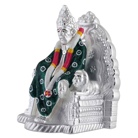 Pure Silver Sai Baba Idol ~ CaratCafe