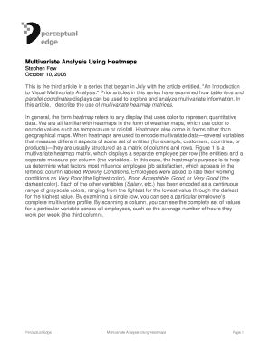 Fillable Online Multivariate Analysis Using Heatmaps Fax Email Print ...