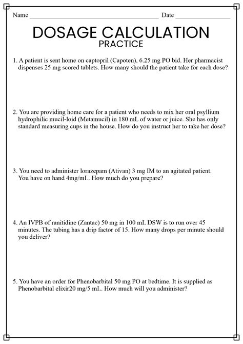 Image result for Nursing Math Calculation Examples
