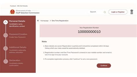 SSC One Time Registration OTR Online Form 2024 at ssc.gov.in
