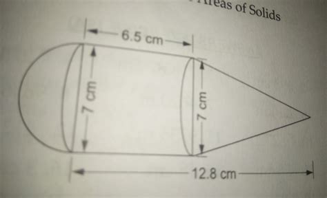 [Expert Answer] the given figure represents a solid consisting of a ...