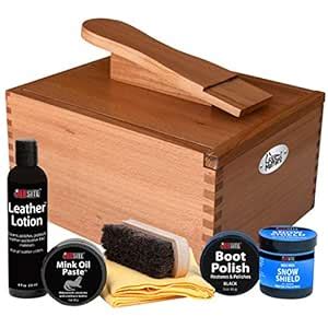 FootMatters Professional Shoe Shine Valet Kit - Includes Cedar Boot ...