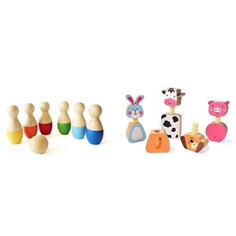 shumee Roly Boly Pins&Farm Animal Twistees Combo- Activity Toys for ...