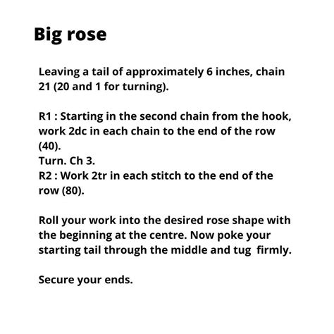 Image result for Large Crochet Rose Pattern