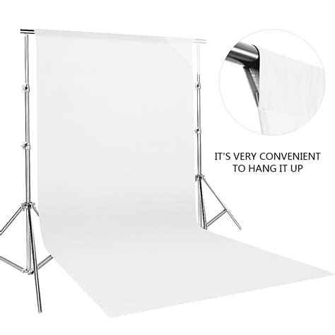 Buy 6.6x10FT White Screen Backdrop Collapsible Non Woven Photography ...