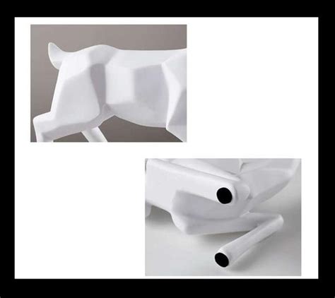 Voguish Geometric Crafted 2 Piece Deer Sculptures