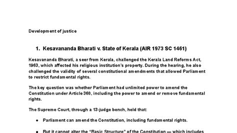 Kesavananda Bharati v. State of Kerala: Landmark Case Study (AIR 1973 ...