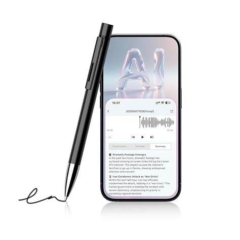 AI Voice Recorder, Pen-Type Voice Recorder, app Control, AI Note-Taking ...