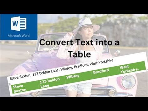 Image result for How to Convert a Text into a Table