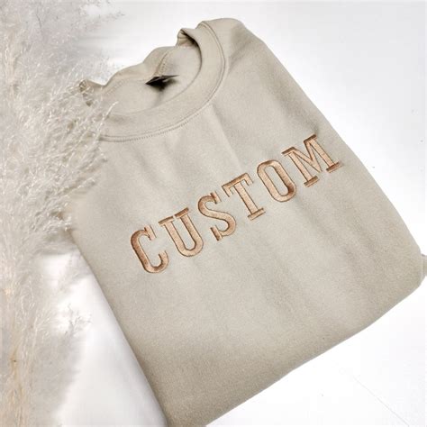 Custom Embroidered Sweatshirt, Custom Embroidered Varsity Crewneck ...