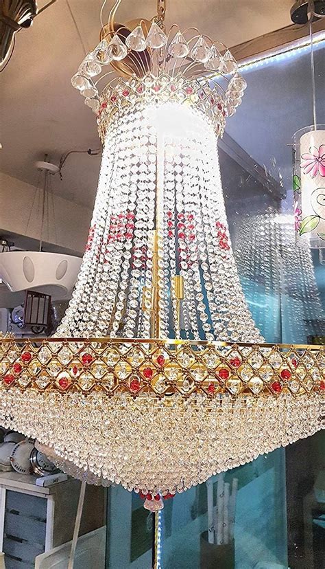 Buy SHRI MAHAL ANTIQUES Crystal Chandelier for Living Room Bedroom ...