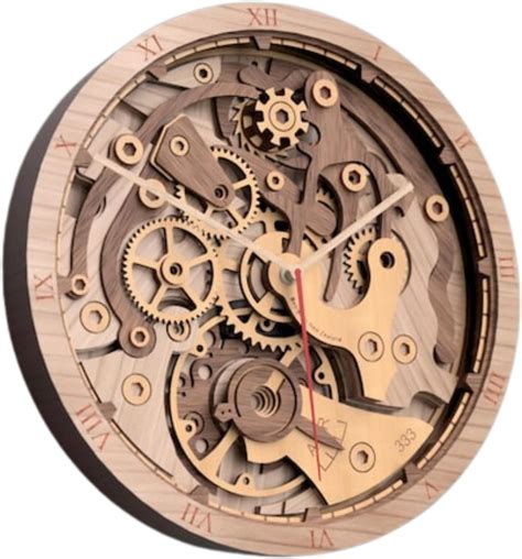 Buy COOPERII Gear Wall Clock for Living Room, Analog Wall Clock for ...