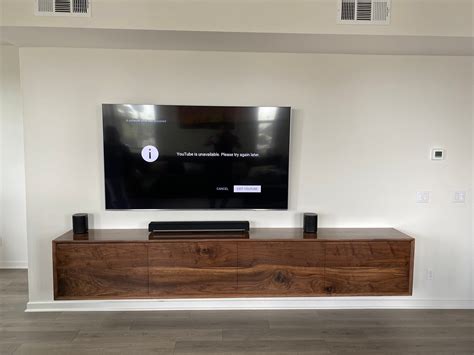 Walnut Floating Media Console - Etsy