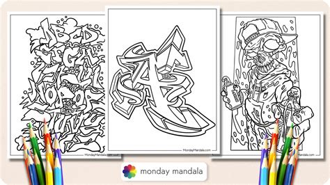 20 Graffiti Coloring Pages (Free PDF Printables) - Worksheets Library