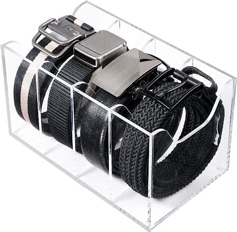 HOMANLY Belt Organizer For Drawer, Acrylic Belt Organizer For Closet, 4 ...