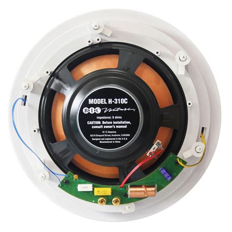 BIC America Acoustech H310C – 3-Way Woven Fiber In-Ceiling Speaker (Pa ...