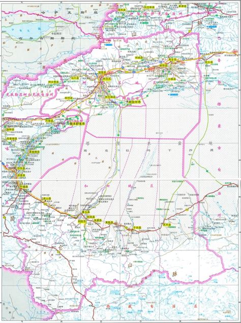 阿克苏地区标准地图(普染版) - 阿克苏市地图 - 地理教师网