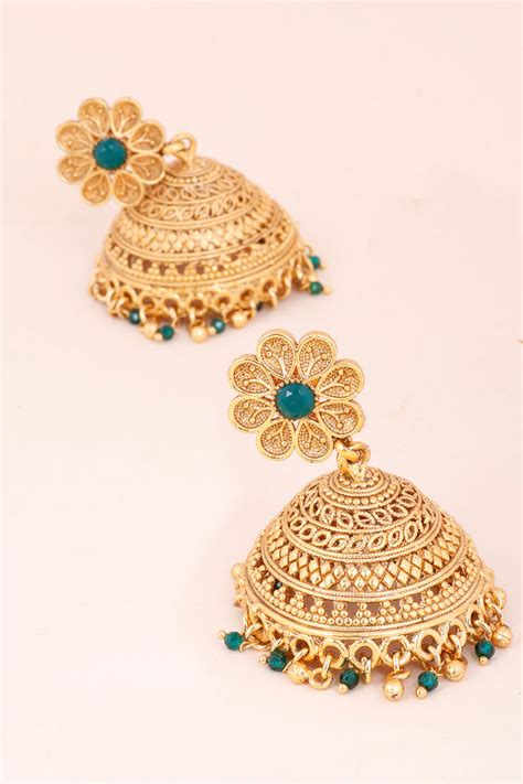 Gold Plated Jhumka Earring 10071329 – Avishya.com
