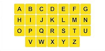 BlackDreams® 25mm Square 500 Pieces Alphabet Number Stickers, Small ...